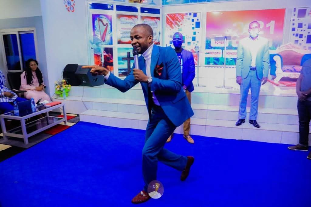 Ministering at a church service